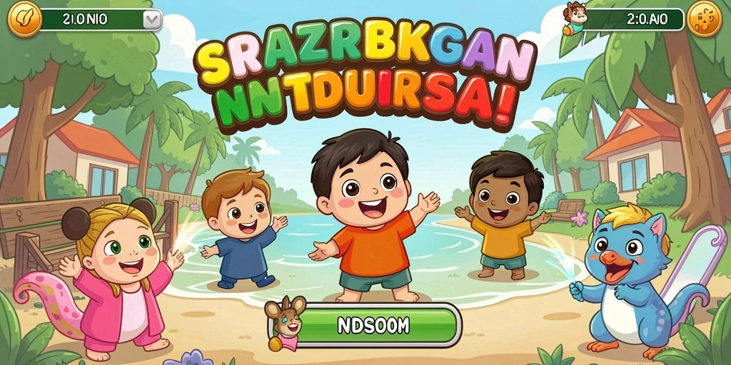 Momen pertarungan epik melawan monster besar.